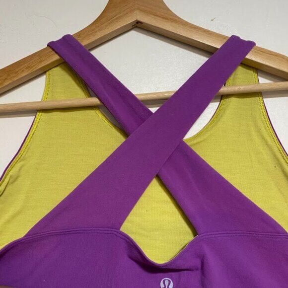 Lululemon Purple Crisscross Back Athletic Purple Women's Tank Top Size L - Picture 4 of 6